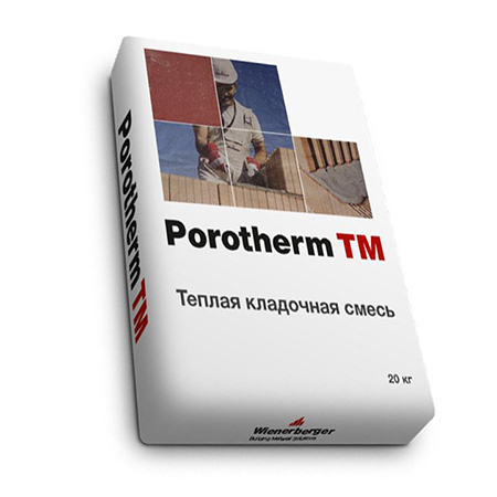 Теплоизоляционный кладочный раствор Porotherm TM 20кг Wienerbergеr 26990001